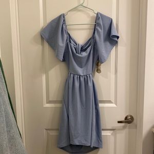 Altar’d State Powder Blue Tie back dress, never worn